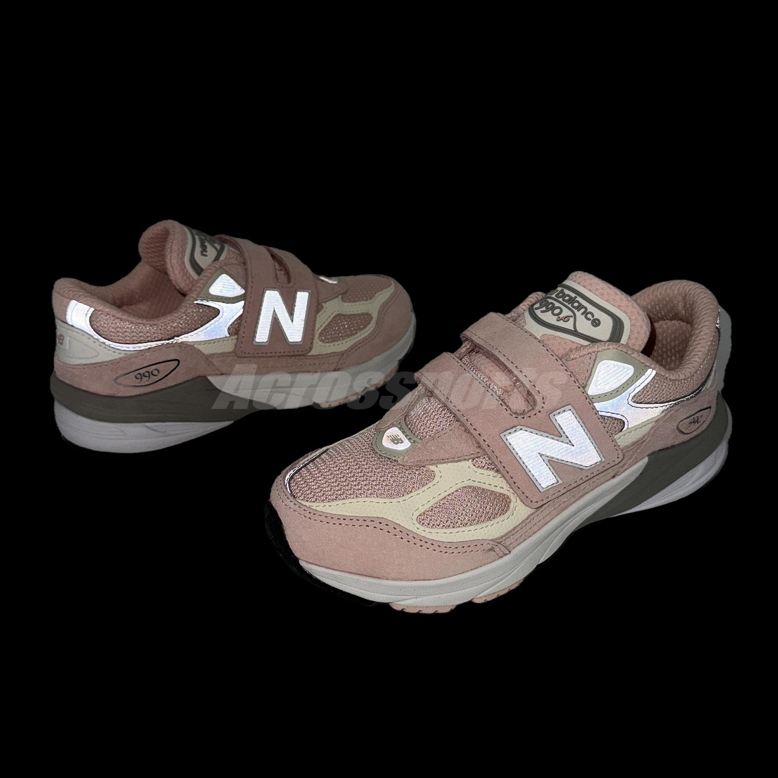 New Balance 990 V6 Wide NB Pink Grey Kids Preschool Casual